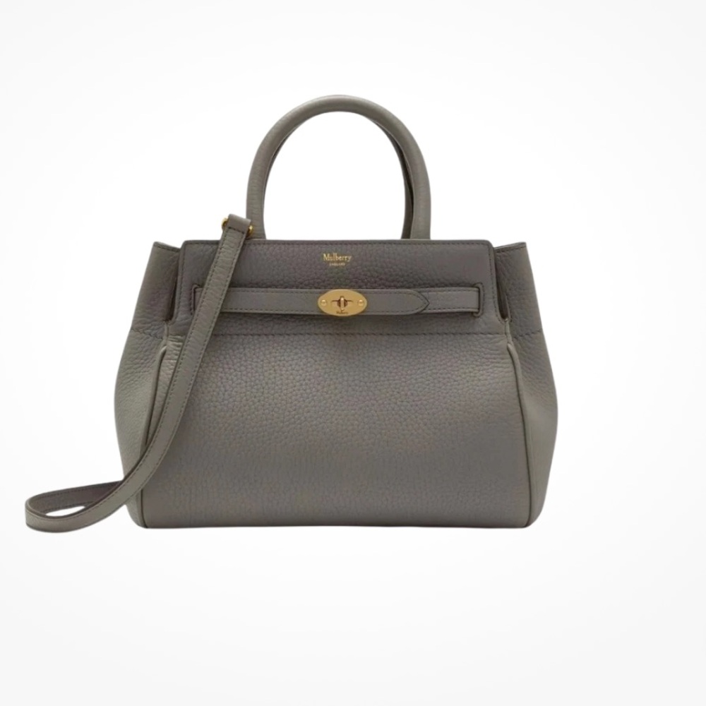 Mulberry Bayswater Belted Gray Convertible Satchel